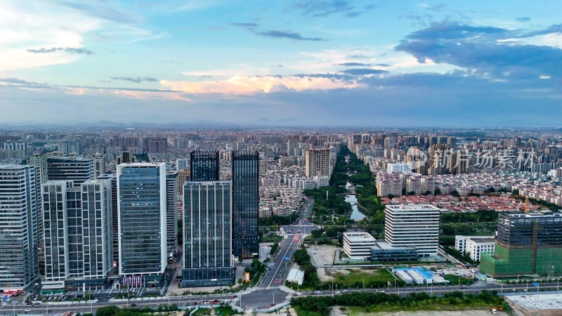 广东汕头城市建设城市大景航拍