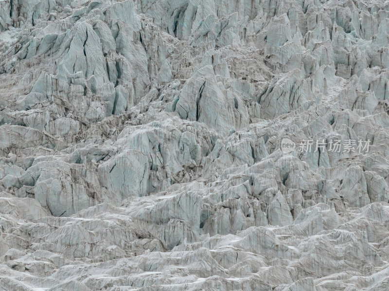 西藏那曲地区布加雪山冰川冰湖高空航拍