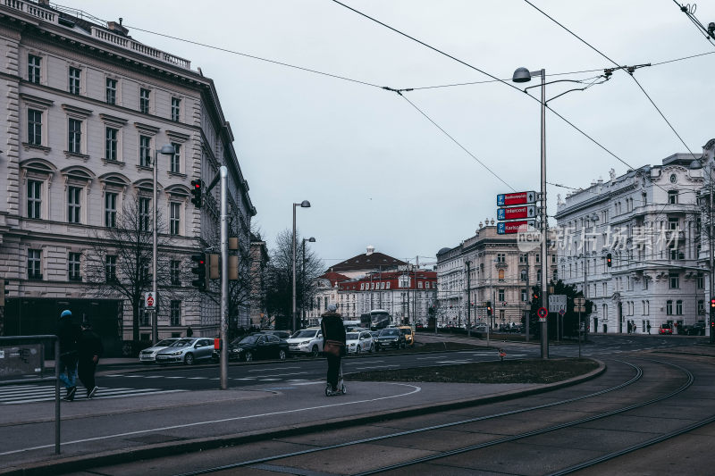 奥地利维也纳街景 街拍 交通 街道