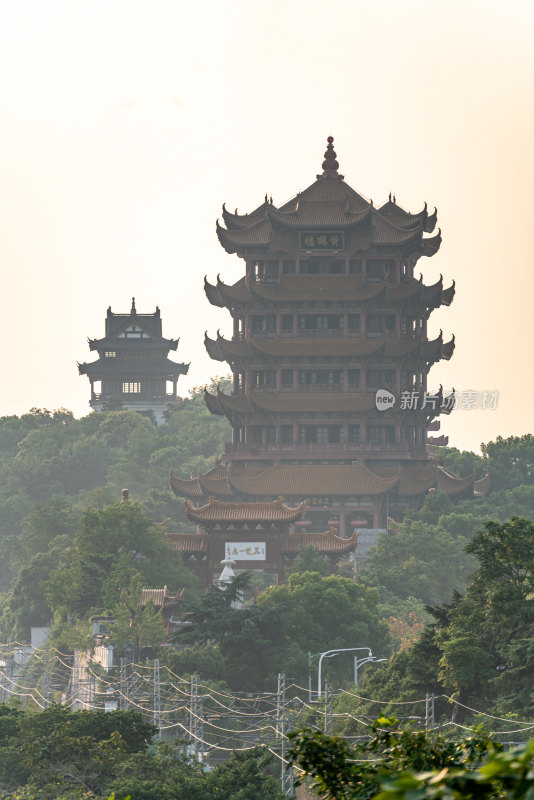 湖北武汉武昌京广铁路黄鹤楼白云阁