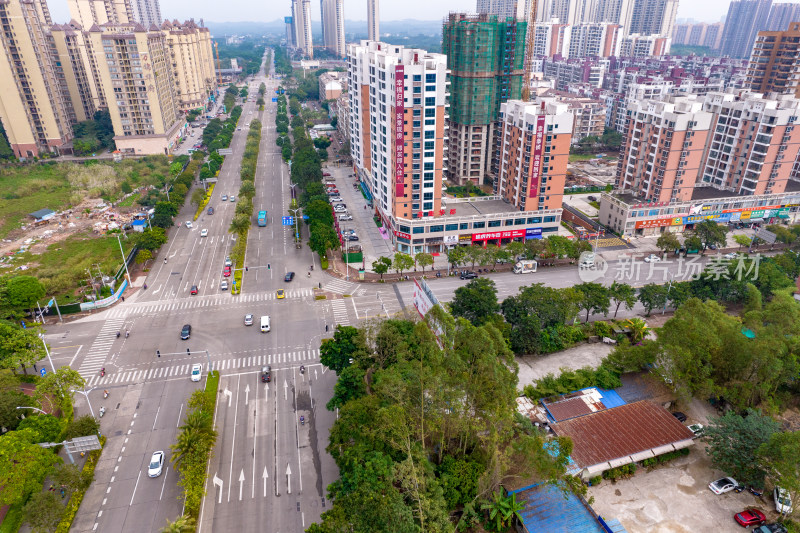 广西钦州城市风光航拍图