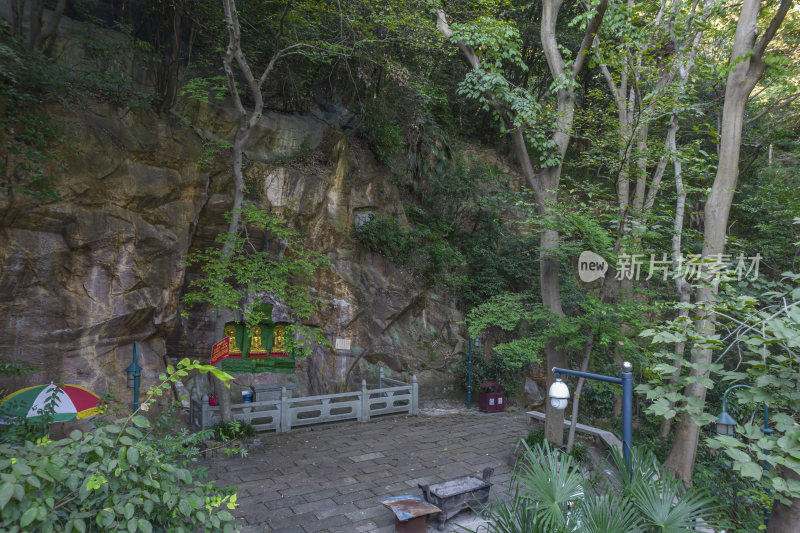 杭州宝石山景区佛石岩航拍