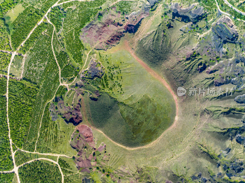 山西省大同市火山群地质文化遗产航拍风光