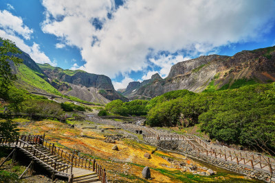 天然火山温泉