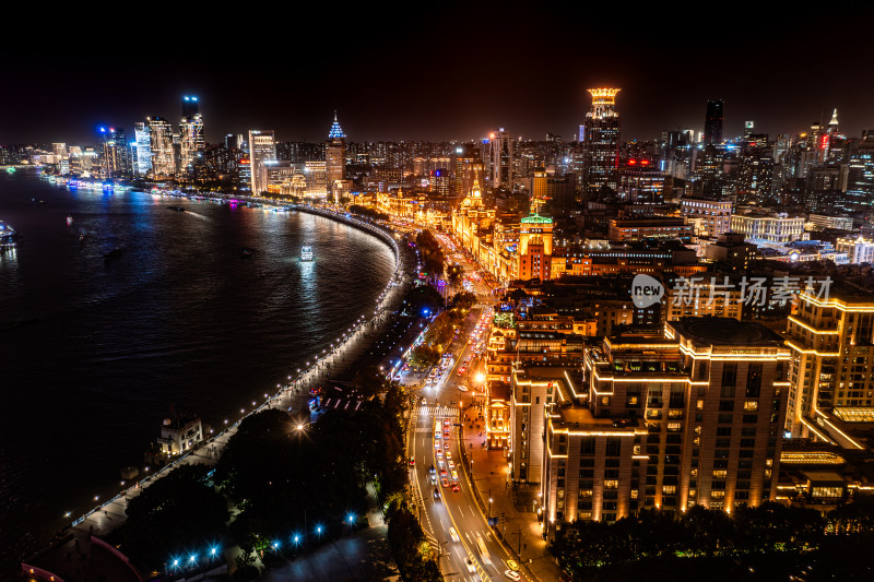 上海外滩城市夜景