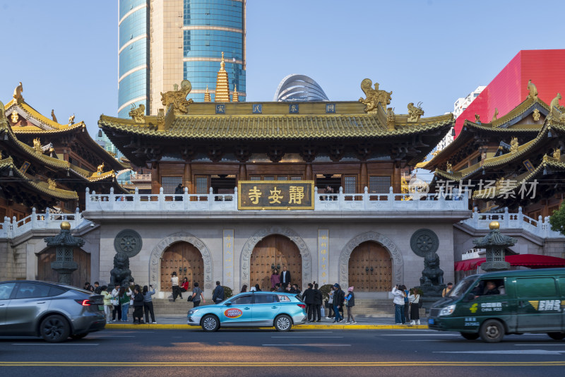 上海静安寺城市建筑风光