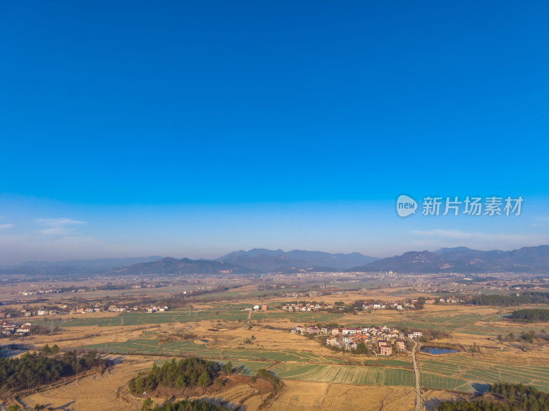 乡村田园风光航拍全景