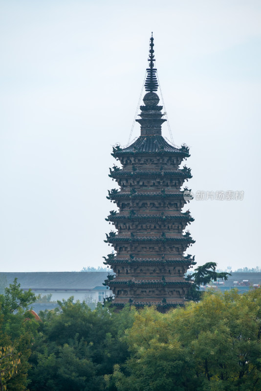 河北石家庄市正定古城临济寺澄灵塔建筑