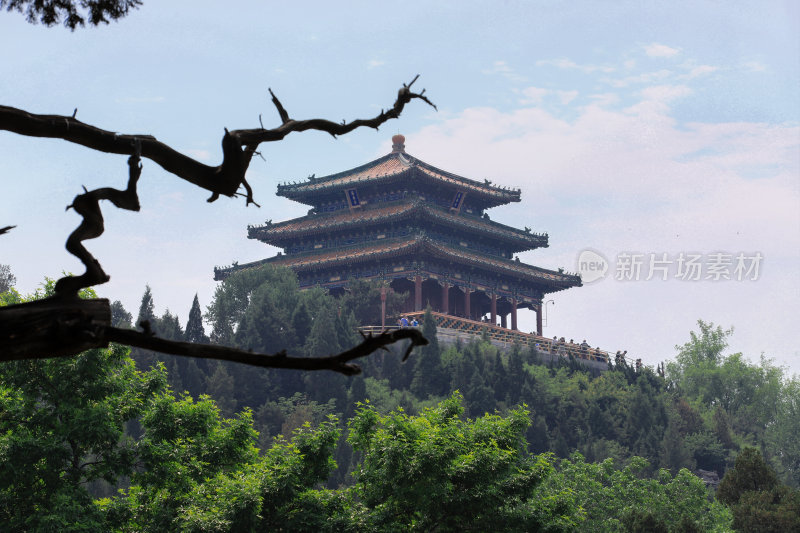 北京景山公园万春亭风光