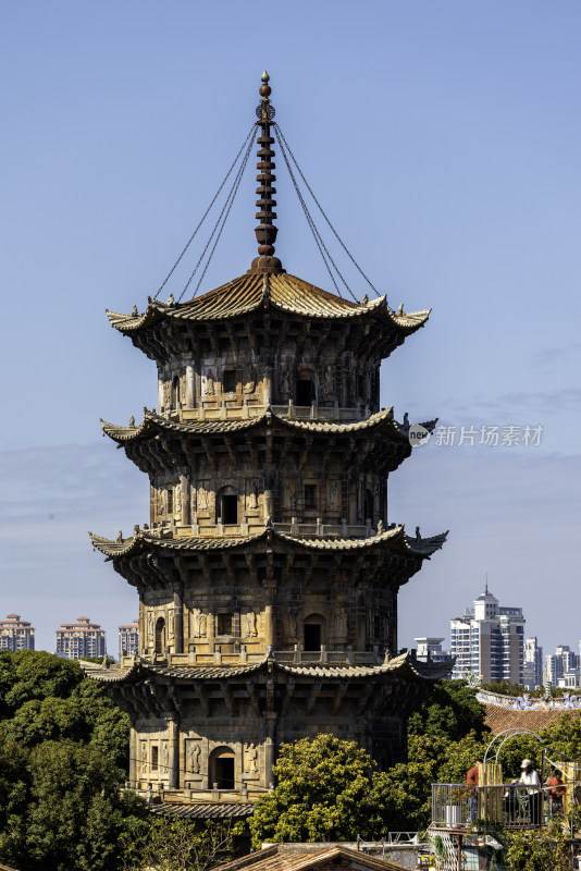 泉州开元寺双塔西街泉州东西塔古建筑