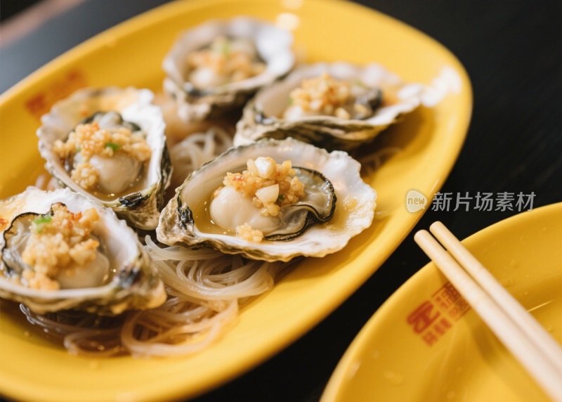 生蚝烤生蚝清蒸生蚝海鲜餐饮美食