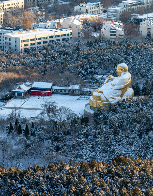 济南千佛山冬日雪景景观