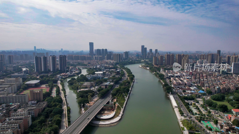 广东东莞城市建设城市大景航拍图