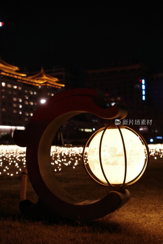 西安永宁门城市广场夜景及灯光装饰