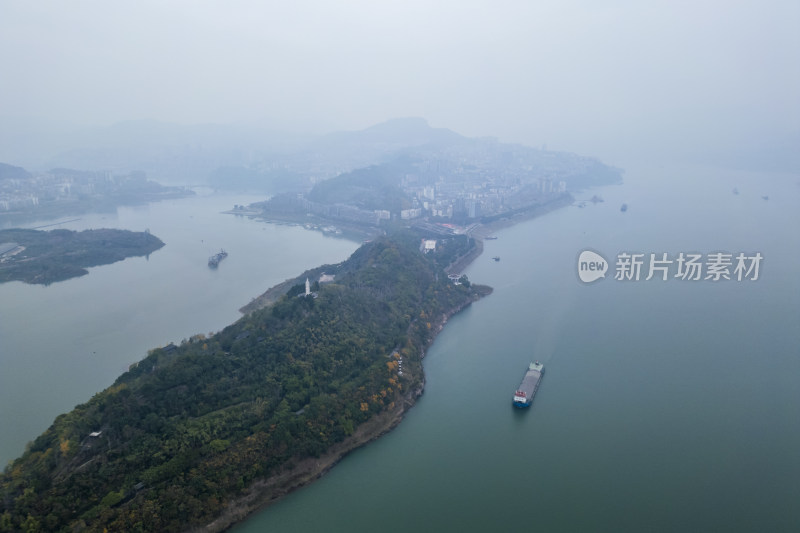 重庆市云阳县全景鸟瞰航拍