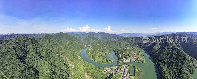 祖国青山绿色壮丽河山航拍全景图