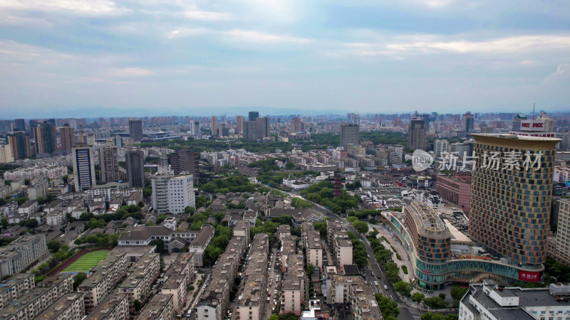 浙江宁波城市建设高楼大厦航拍