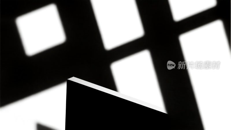 黑白几何光影室内场景
