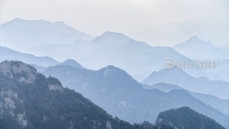 河南洛阳栾川老君山大山山脉特写