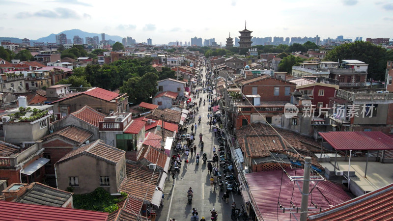 福建泉州城市风光航拍图