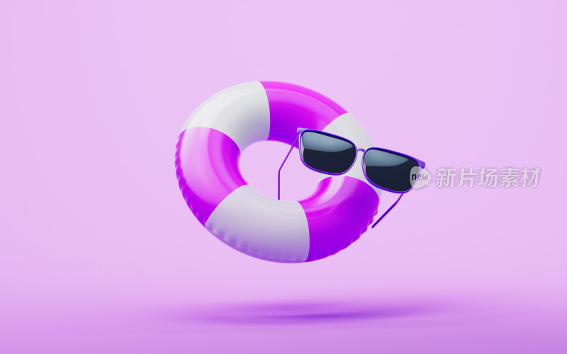 充气游泳圈3D渲染