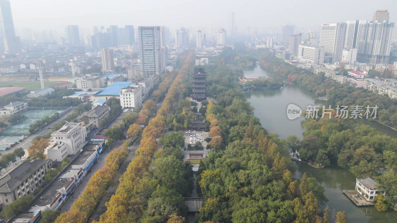 安徽合肥包公园4A景区航拍