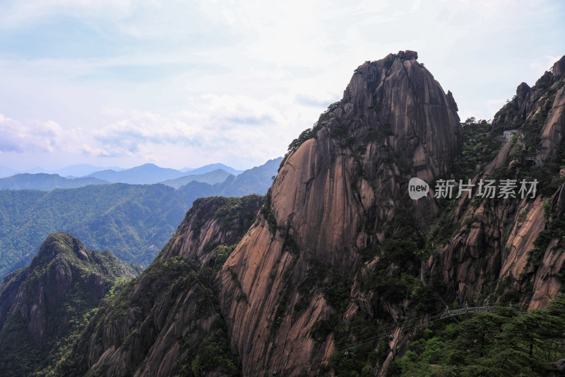 春天黄山自然风光