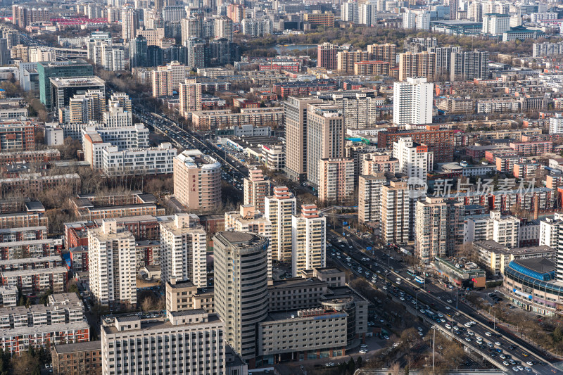 北京城市街道城市交通城市风光