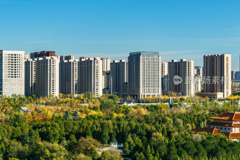 山西省太原市城市天际线景观