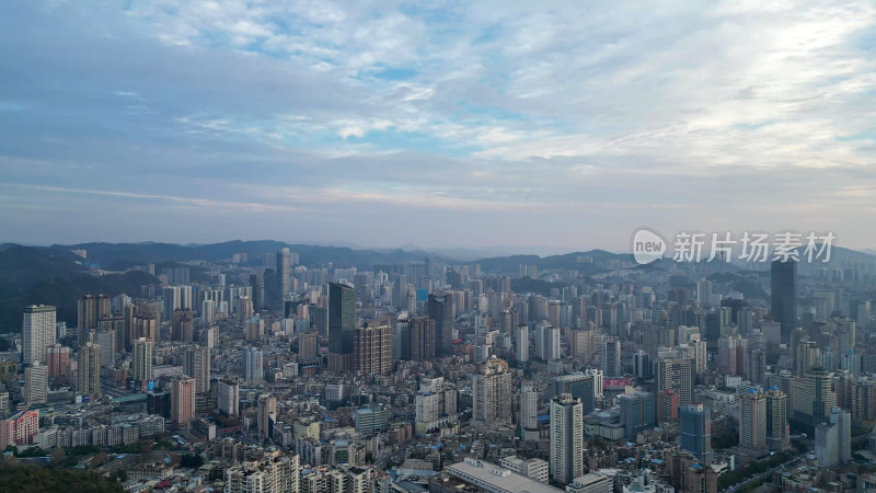 航拍贵阳城市建设贵阳城市天际线