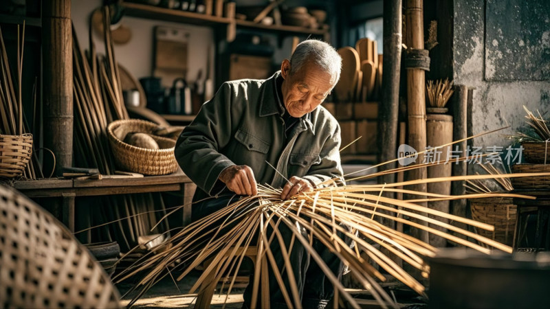 竹编工艺匠心独具传统非遗手工