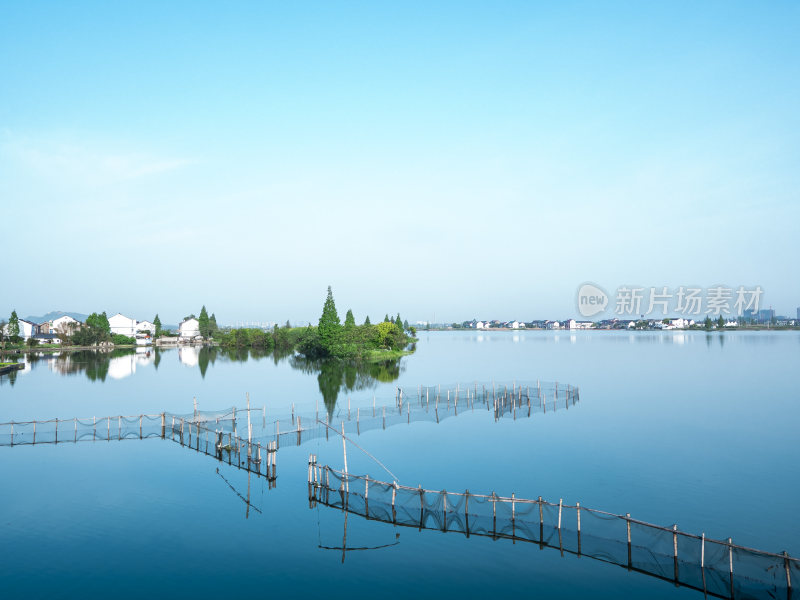 绍兴江南水乡东鉴湖风景