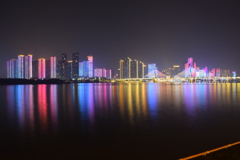 长沙城市天际线夜景