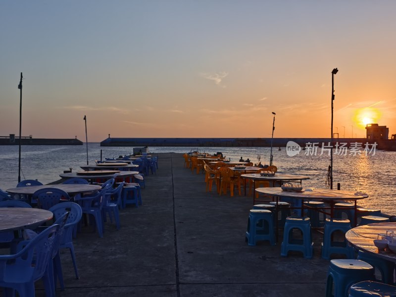 珠海海边日落晚霞