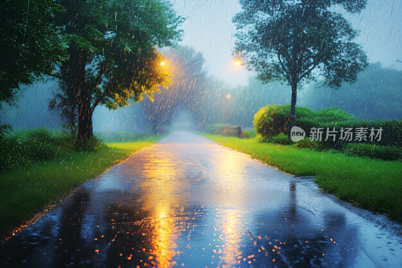 自然风景植物背景雨水