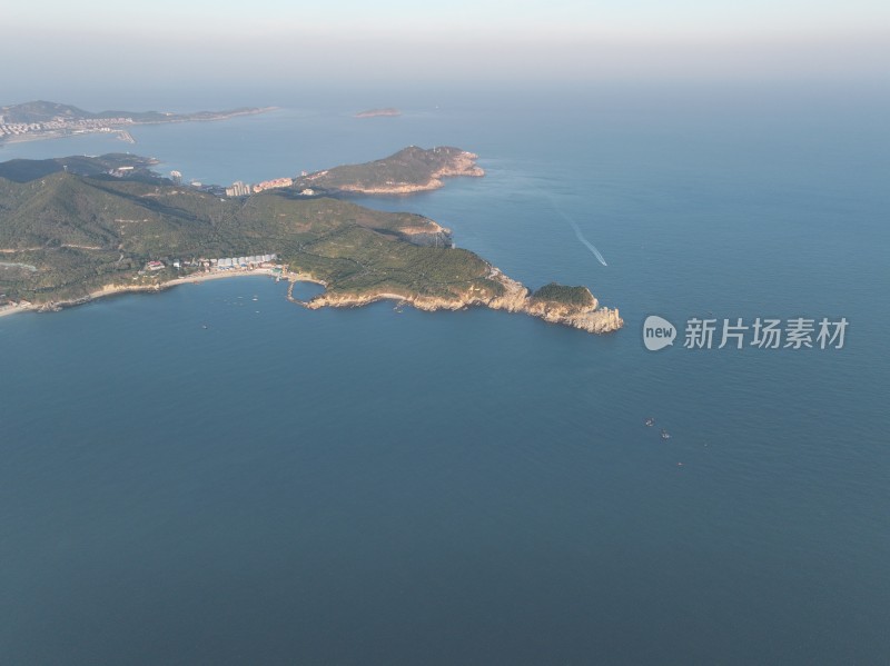 威海市猫头山环海路刘公岛山海城市风景