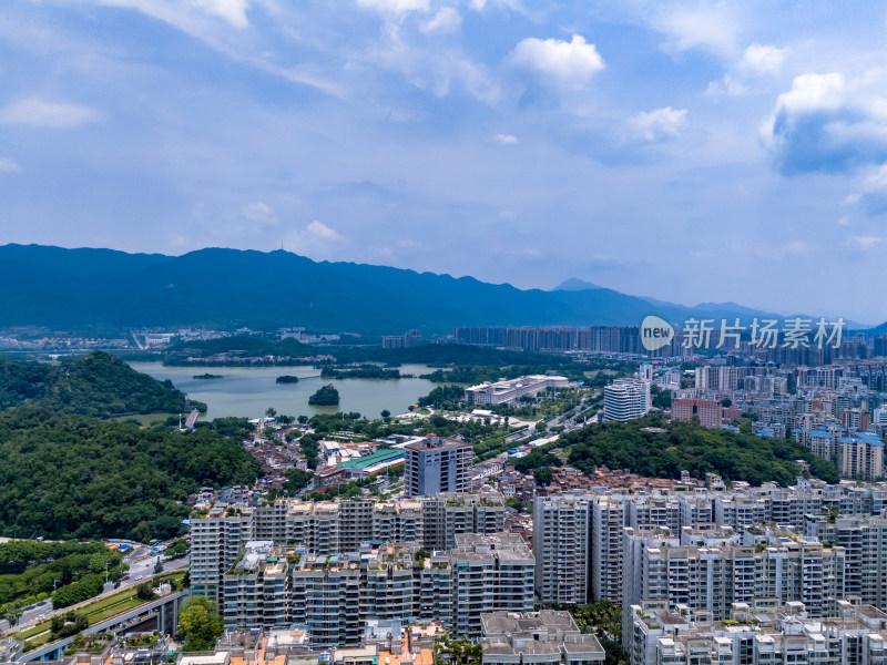 广东肇庆城市建设航拍图