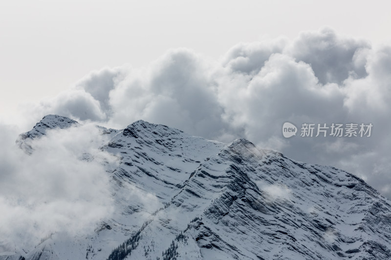 落基山的雪山