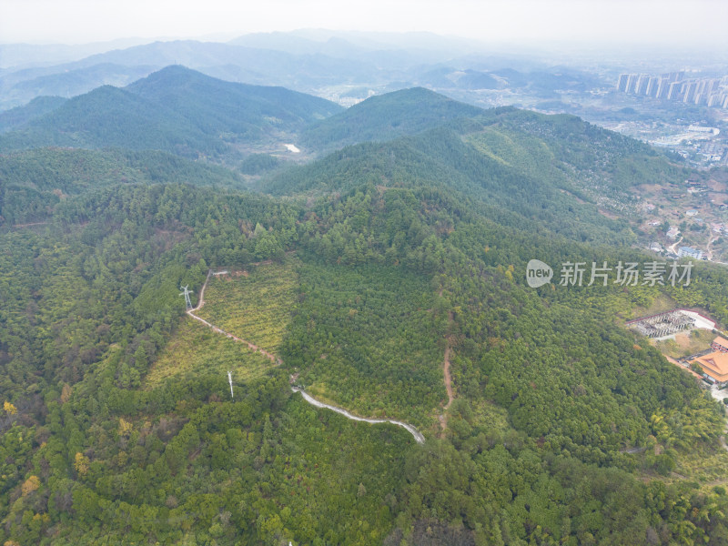 山川丘陵地貌航拍摄影图