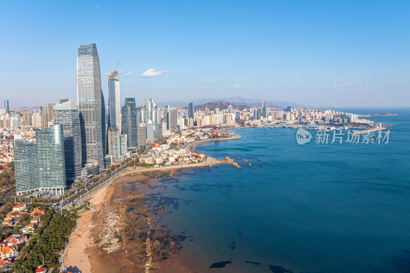 青岛浮山湾老城区秋景航拍