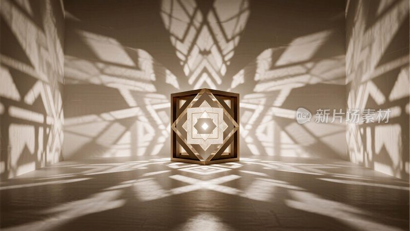 几何光影装置艺术场景