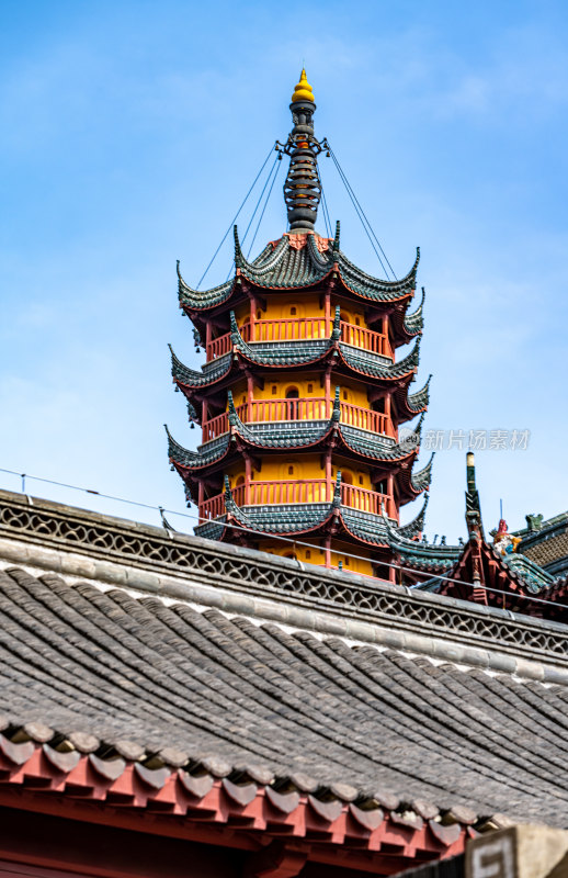 江苏镇江金山寺公园金山寺塔景点景观