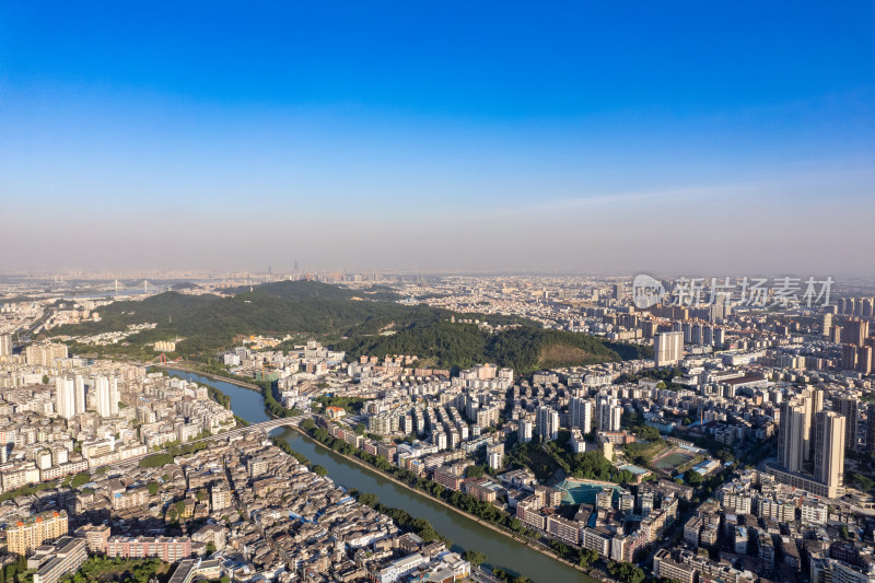 广东江门城市建设大景航拍摄影图