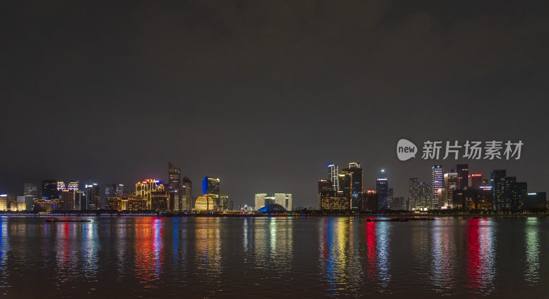 杭州钱江新城城市阳台夜景