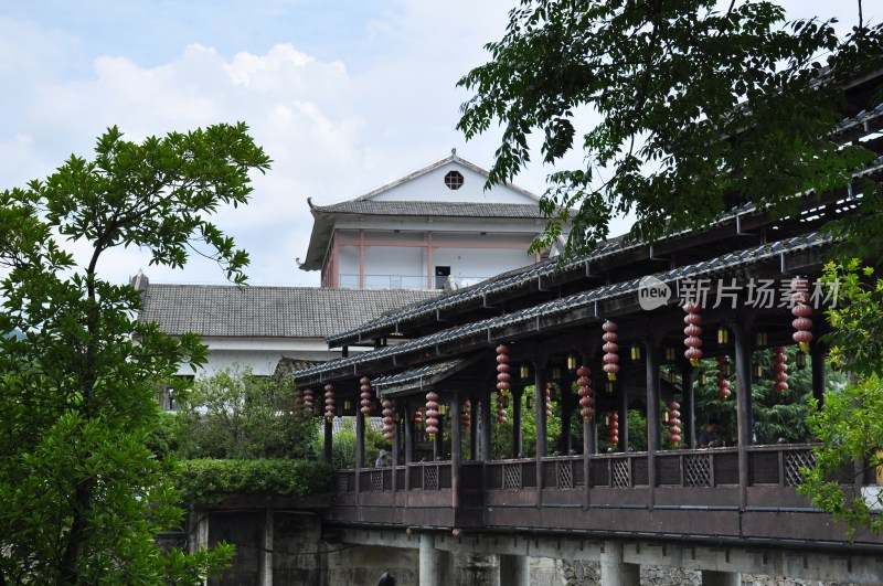 风景名胜  古城街道 湘西边城