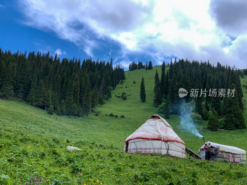 中国新疆伊犁那拉提草原旅游风光