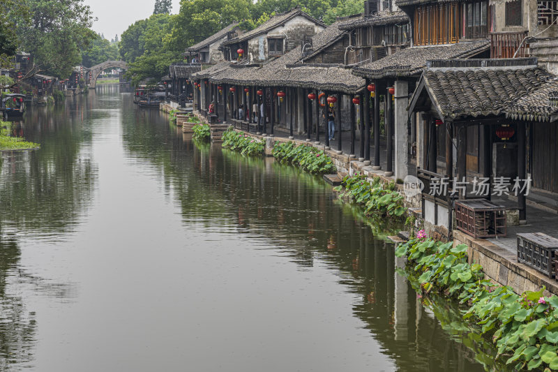 浙江嘉兴西塘古镇江南水乡风景