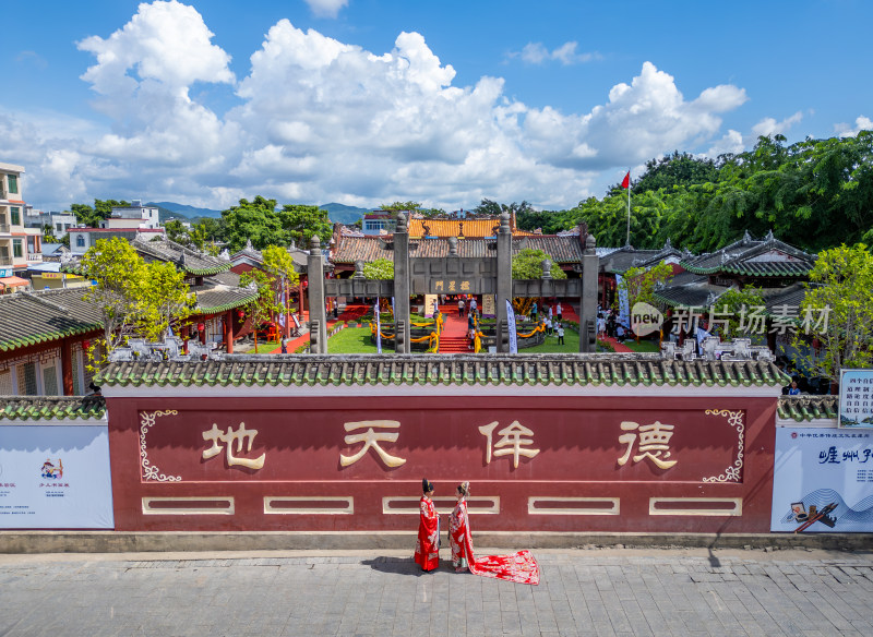 海南三亚崖州古城高视角历史文化航拍全景