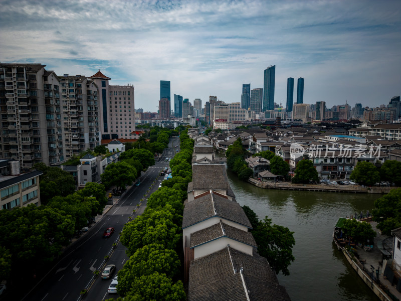 江苏无锡城市风光航拍图