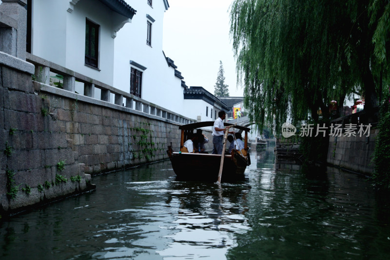 中式古建筑庭院全景风貌苏州平江路